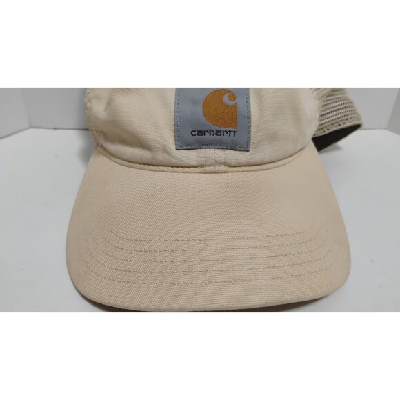 CARHARTT BRAND ADJUSTABLE SNAPBACK IVORY CANVAS FORCE RUGGED WORK CAP HAT - Picture 3 of 7